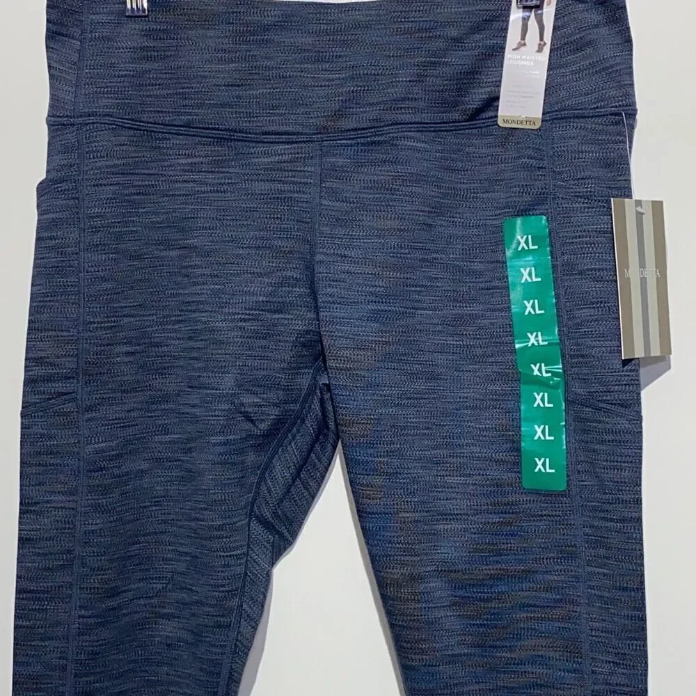 Mondetta Leggings Womens Small High Waisted Moisture Wicking Blue XL New - Picture 3 of 9
